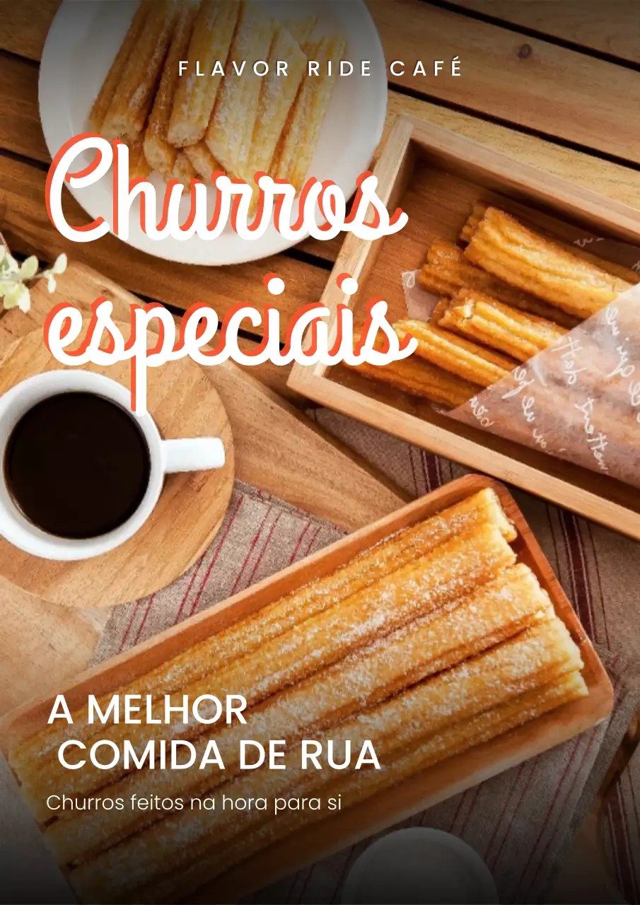Cartaz promocional de comida de rua retrô