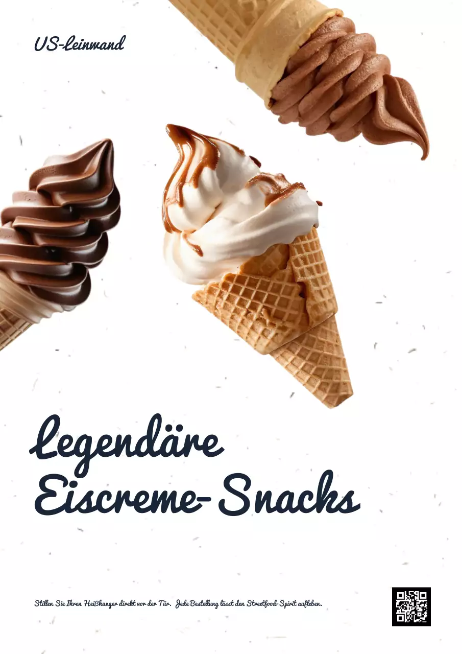 Mint Modern Ice Cream Werbeplakat