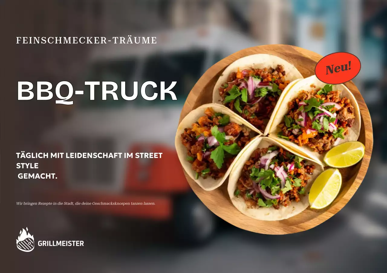Foodie Dreams BBQ-Truck Poster