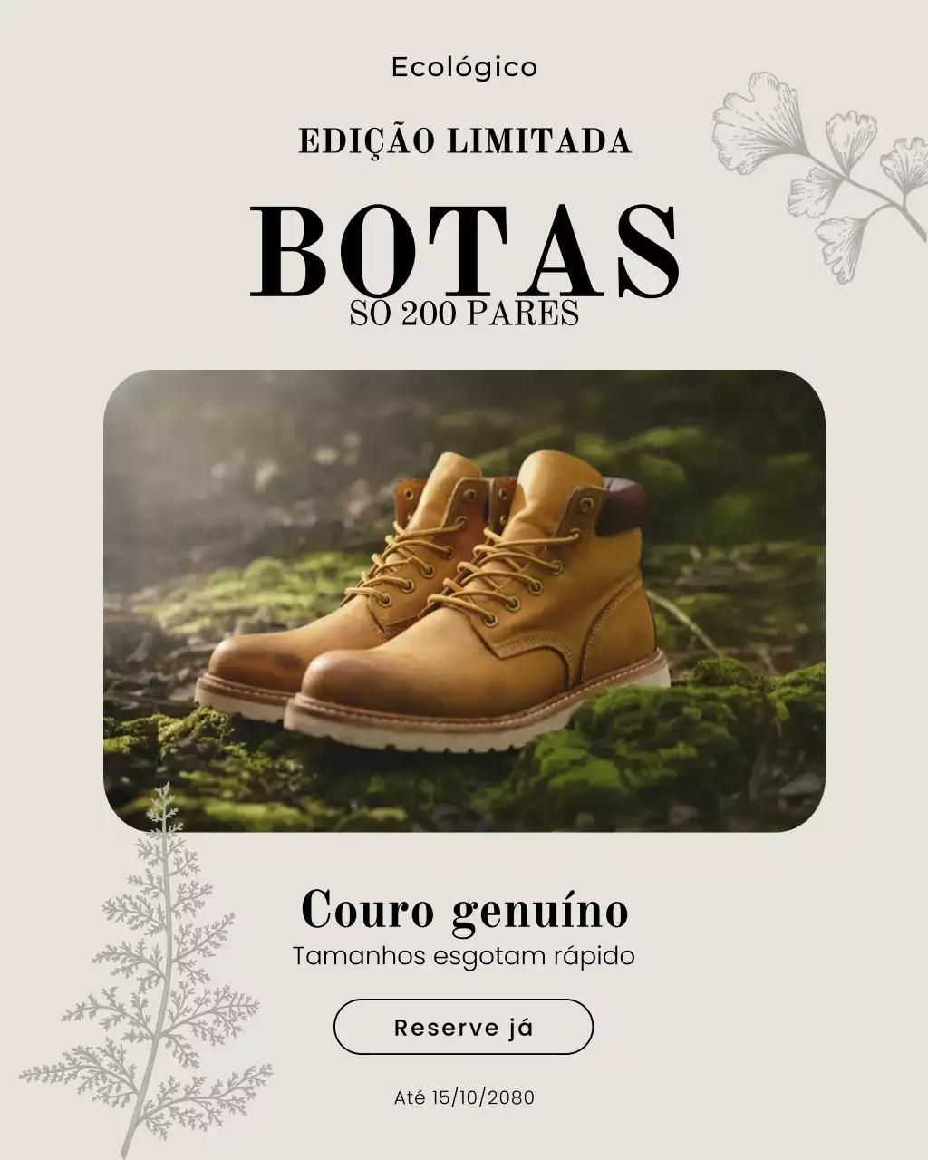 Postagem de promoção de calçados clássicos no Instagram