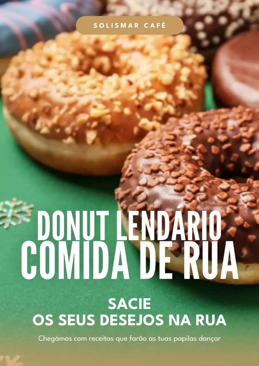 Cartaz de propaganda de donut rústico