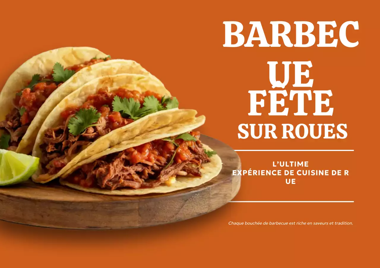 Affiche de la Fiesta BBQ sur roues