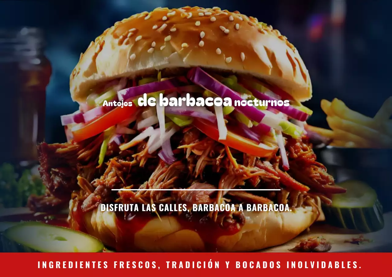 Póster Antojos de barbacoa de medianoche
