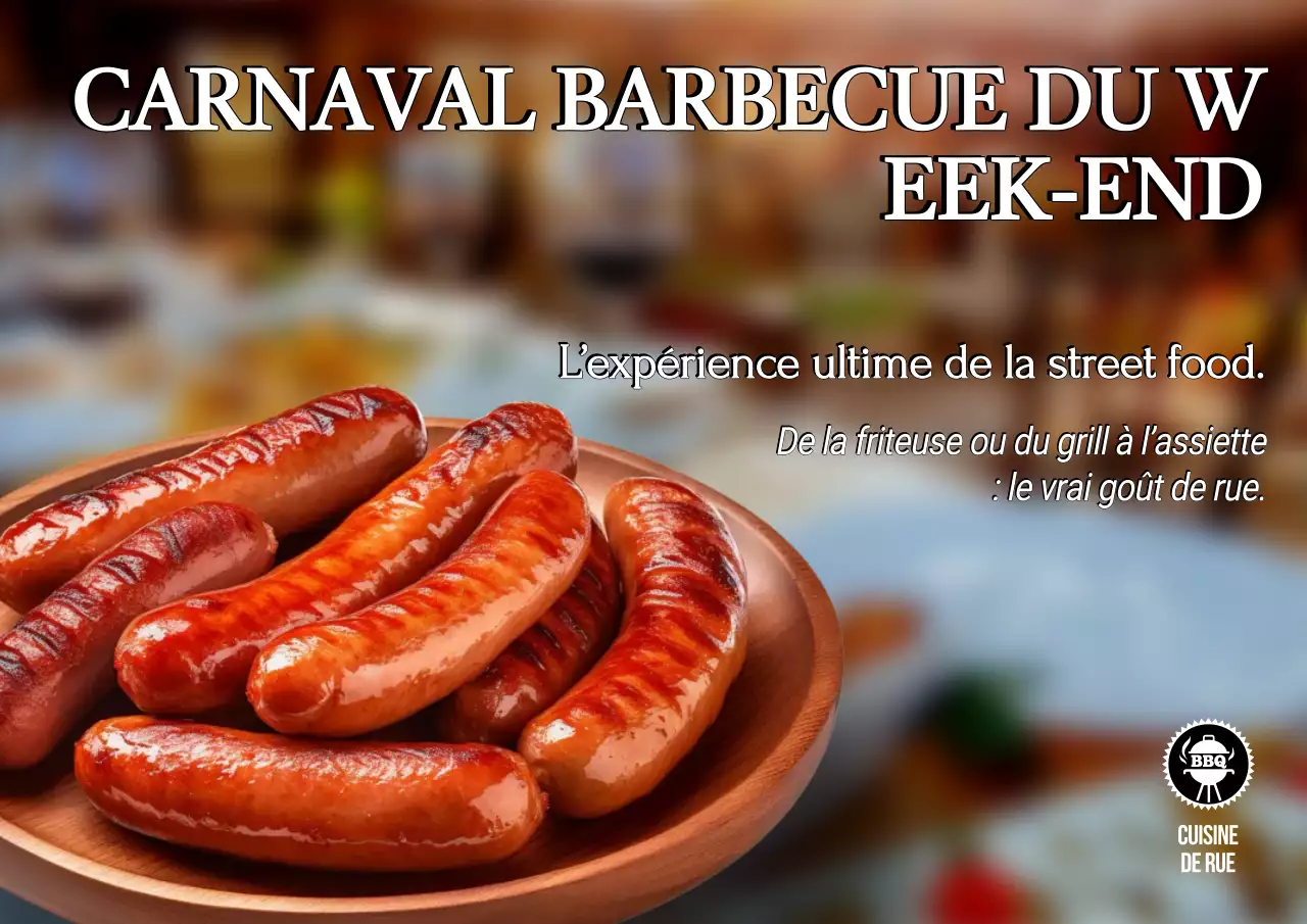 Affiche du carnaval du week-end barbecue