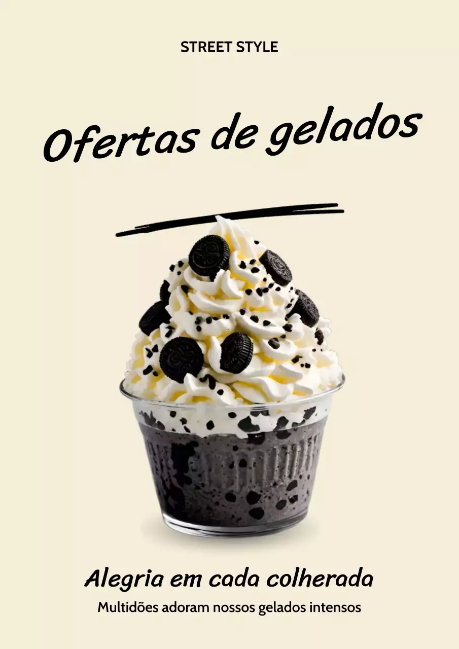 Pôster promocional de sobremesa retrô rosa