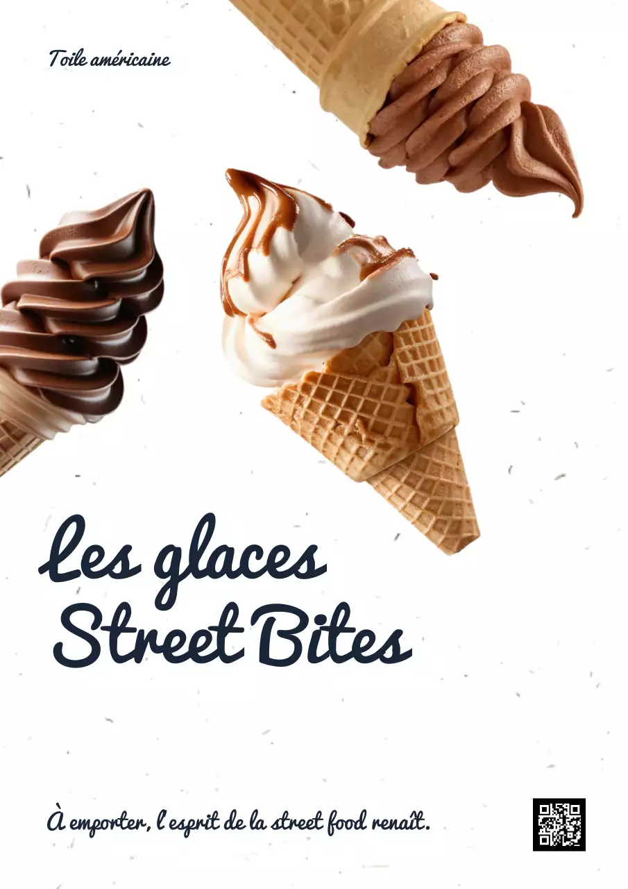 Affiche publicitaire pour crème glacée Mint Modern