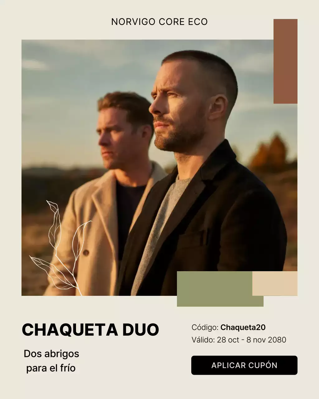 Póster de Instagram para promoción de moda moderna en beige