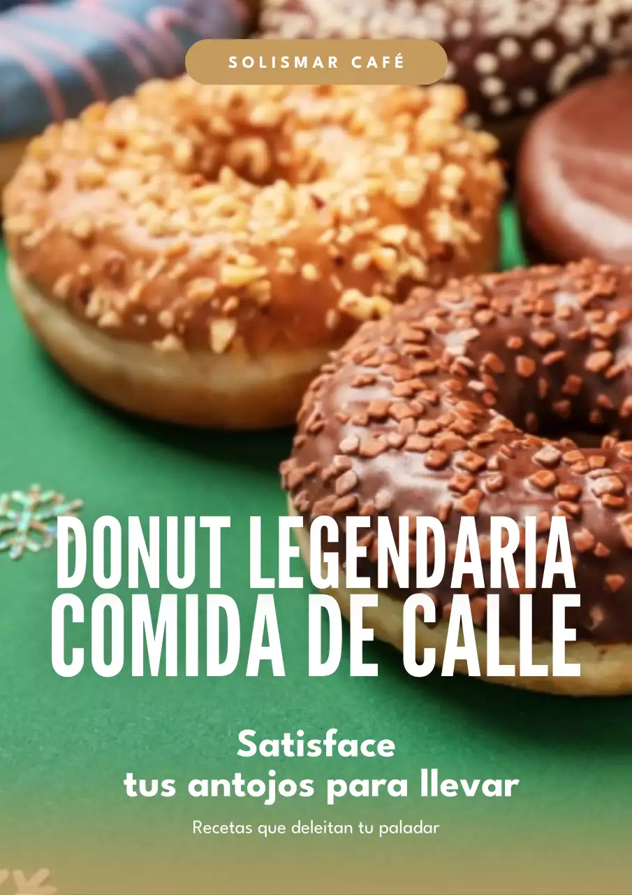 Cartel publicitario de donas rústicas