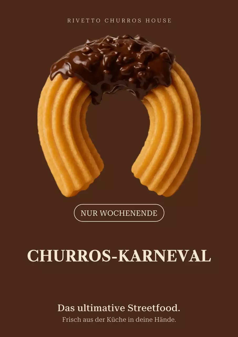 Braunes rustikales Lebensmittel-Werbeplakat