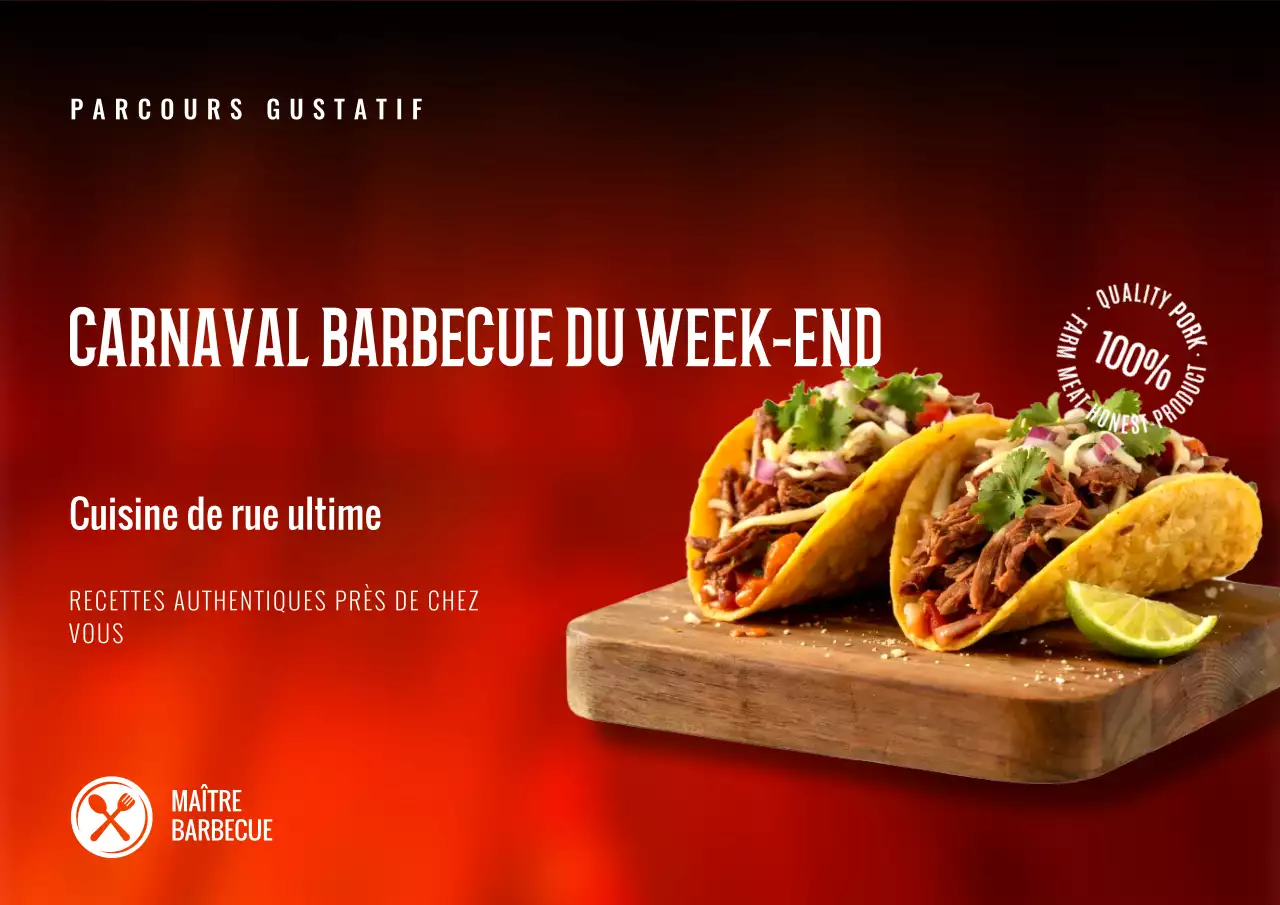 Affiche du carnaval du week-end barbecue