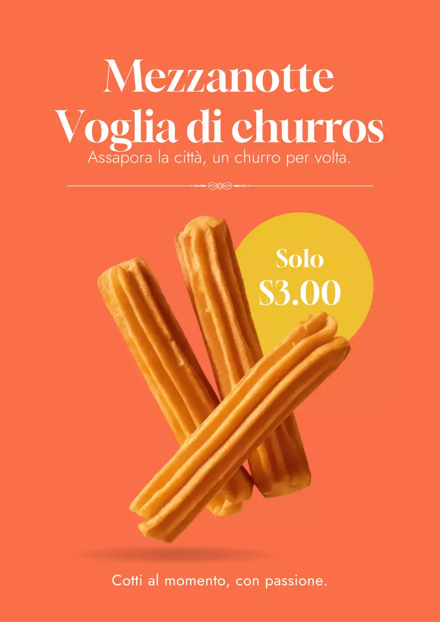 Manifesto pubblicitario per dessert rustico beige