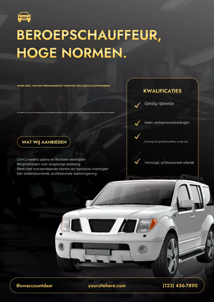 Zwart-gouden wervingsposter