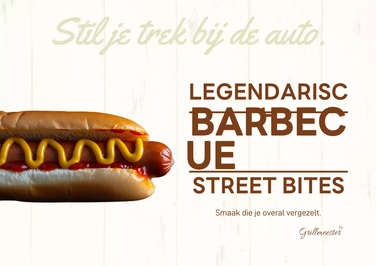 Legendarische BBQ Street Bites-poster