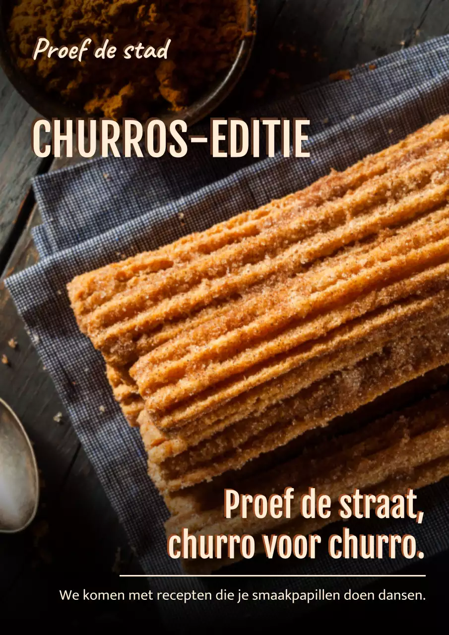 Rustieke Churros-reclameposter