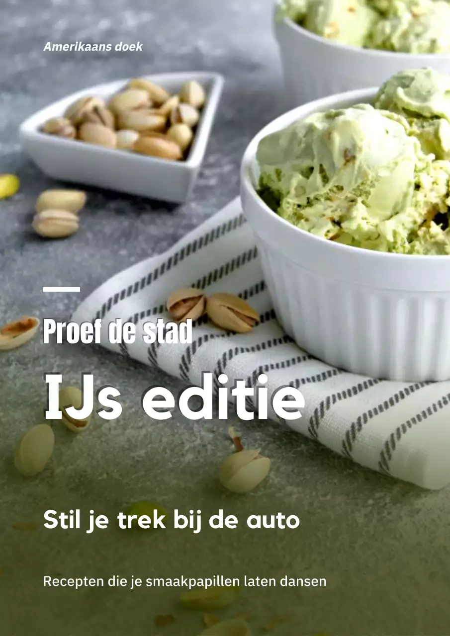 Groene moderne ijspromotieposter