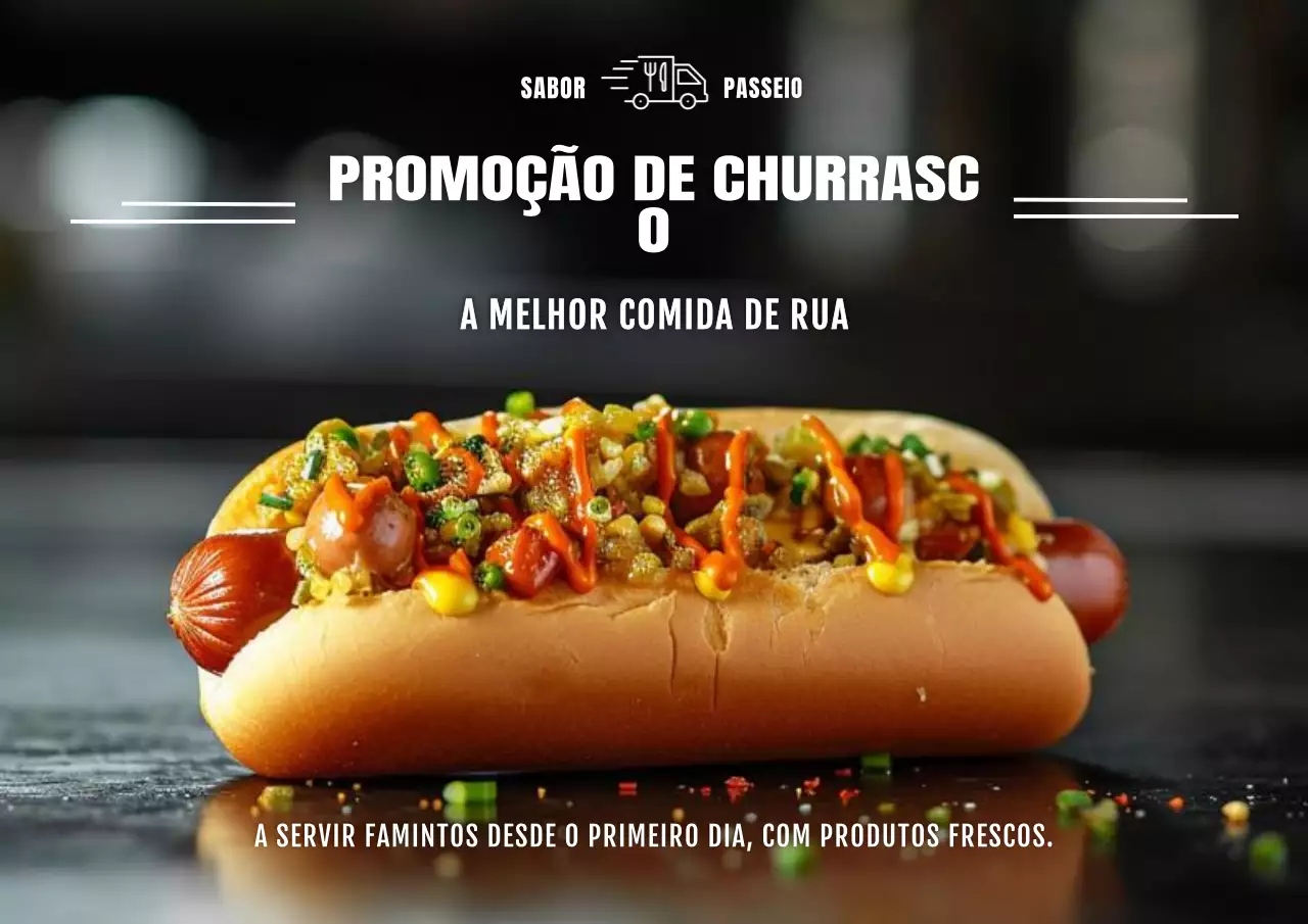 Cartaz especial do Flavor Ride BBQ