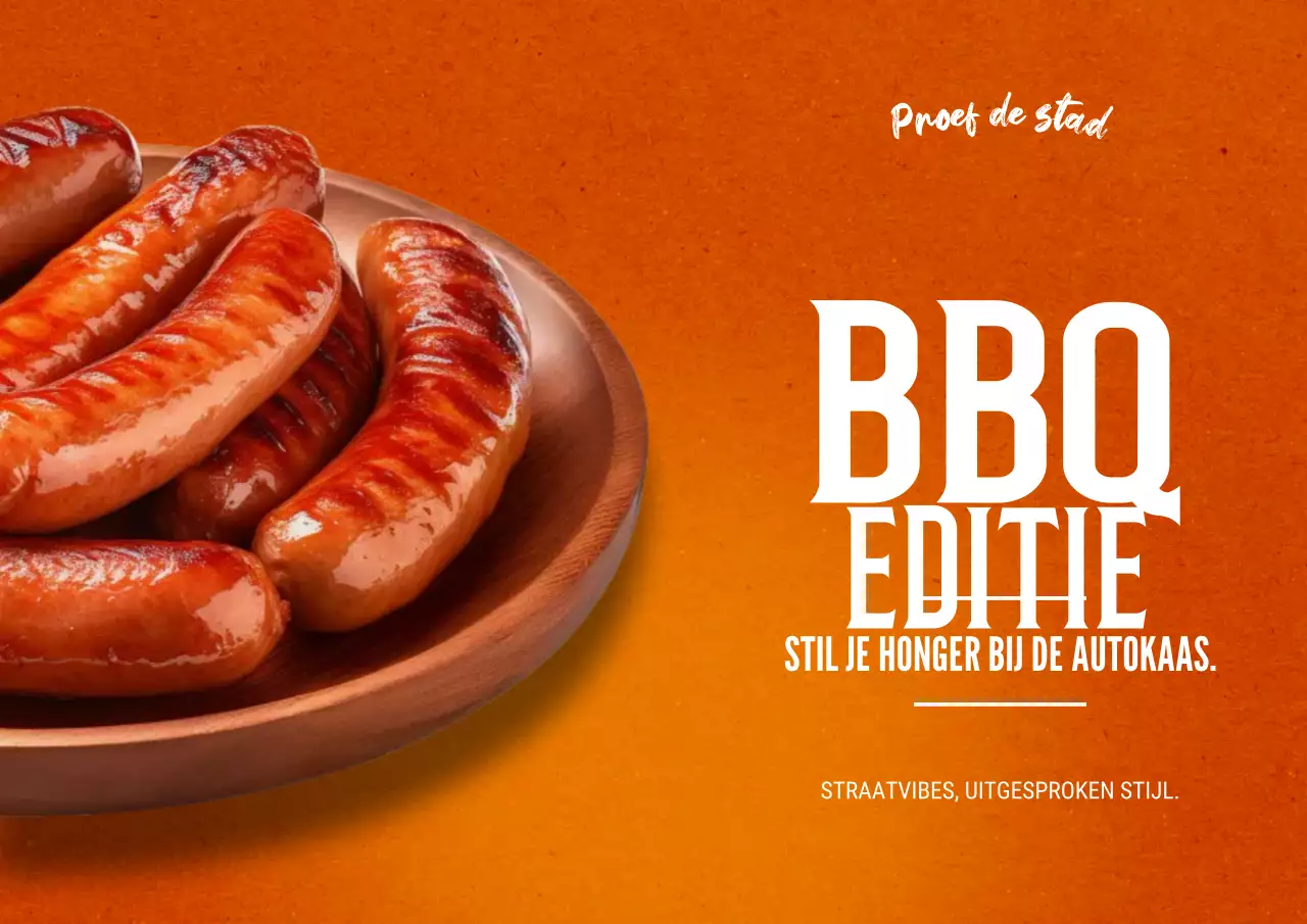 Proef de stad BBQ-editie poster