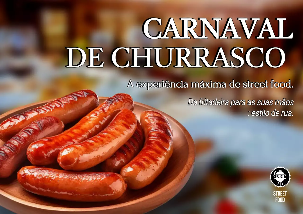 Cartaz de Carnaval de Churrasco de Fim de Semana