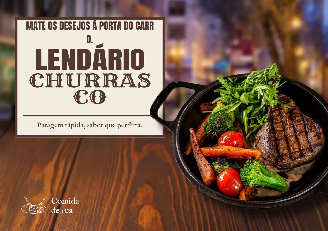 Pôster do lendário BBQ Street Bites
