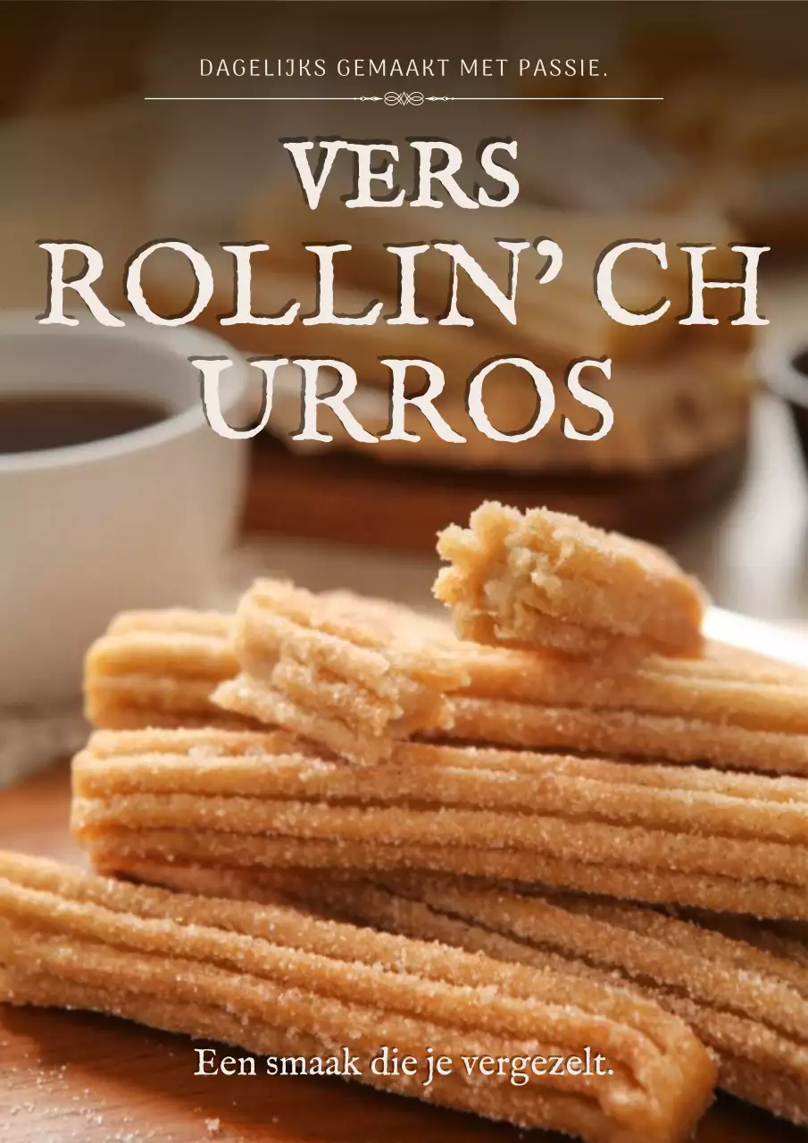 Rustieke Churros-reclameposter