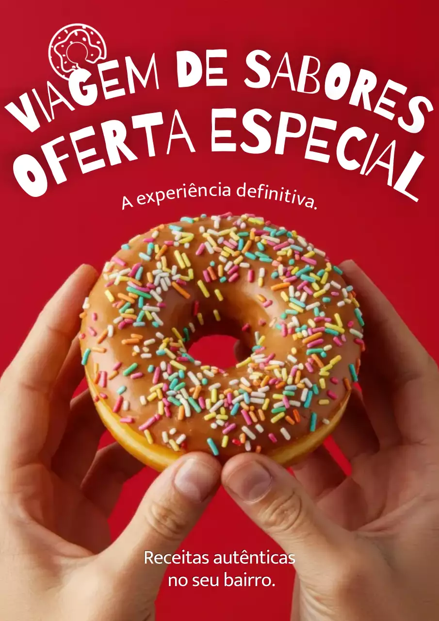 Cartaz promocional do Red Trendy Donut