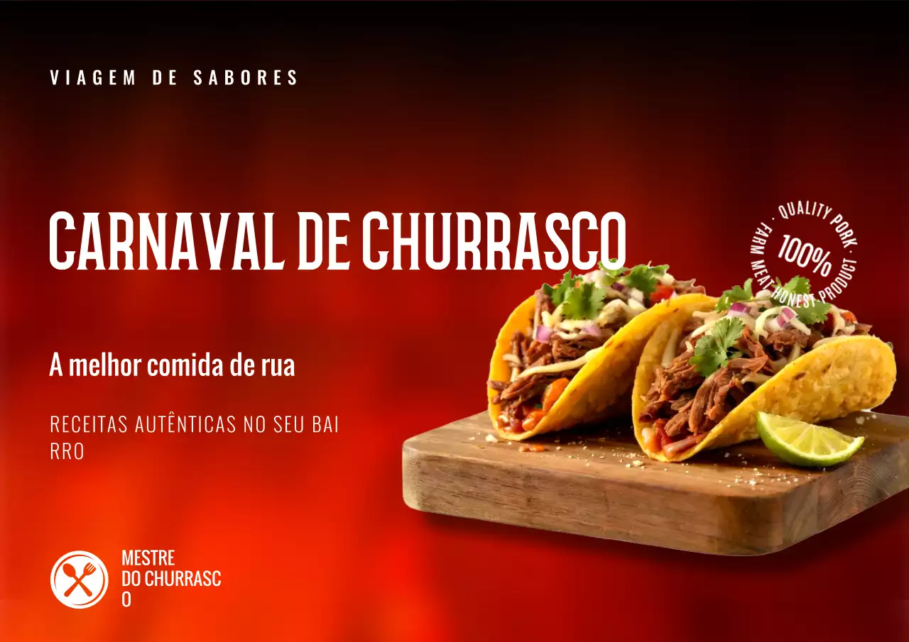 Cartaz de Carnaval de Churrasco de Fim de Semana