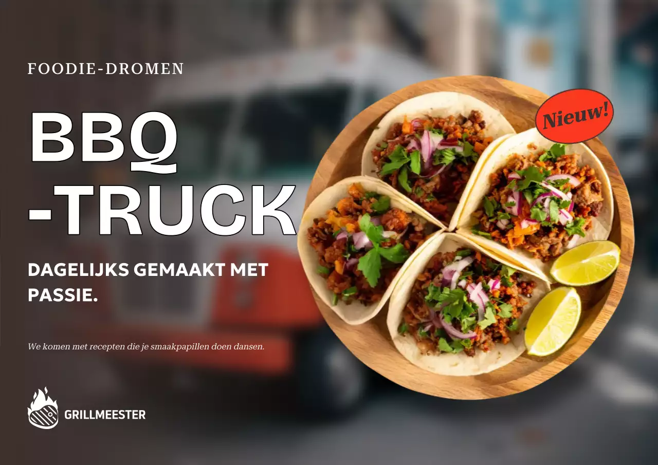 Foodie Dreams BBQ Truck Poster