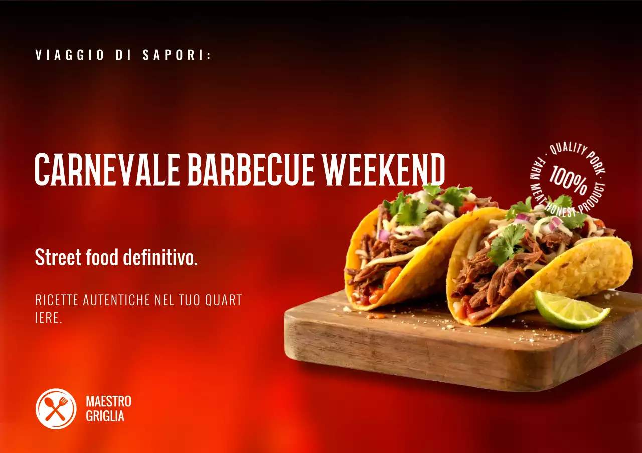 Manifesto del Carnevale del BBQ del fine settimana
