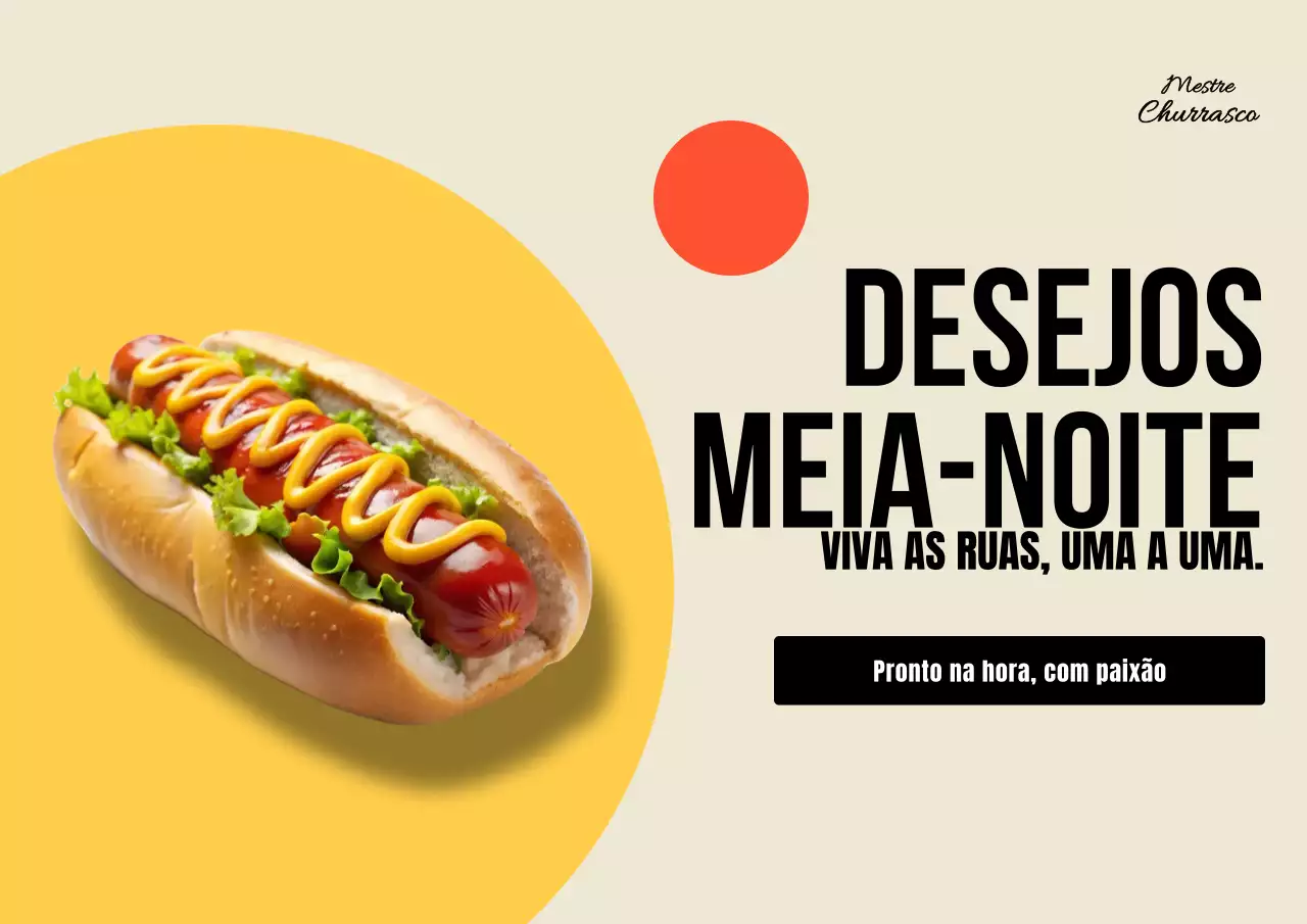 Pôster Desejos de Churrasco à Meia-Noite