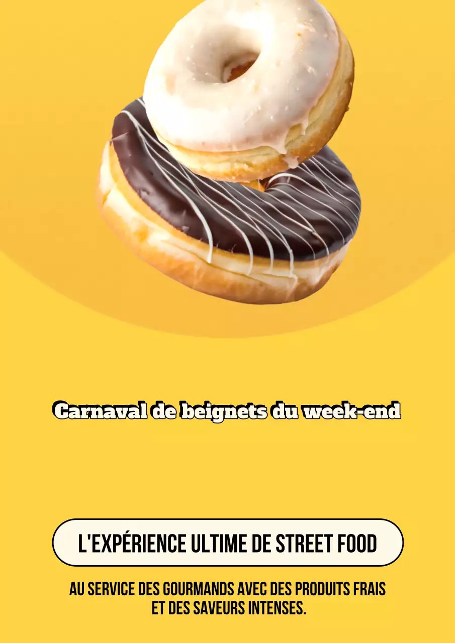 Affiche publicitaire alimentaire rétro jaune