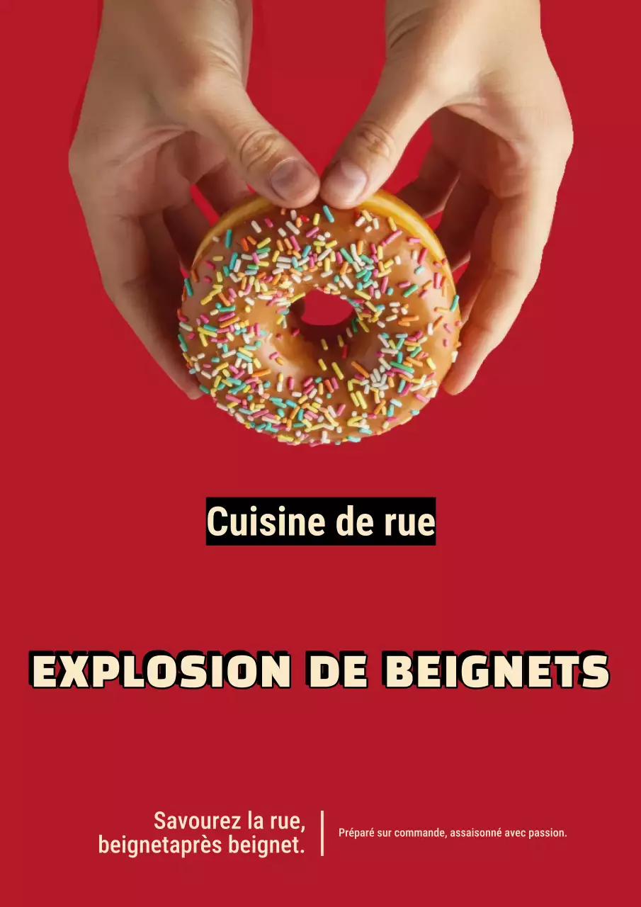 Affiche publicitaire Red Bold Donuts