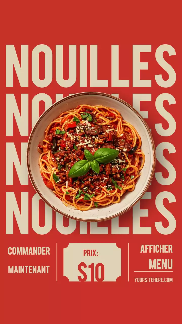 Publicité Instagram pour Red Bold Noodles