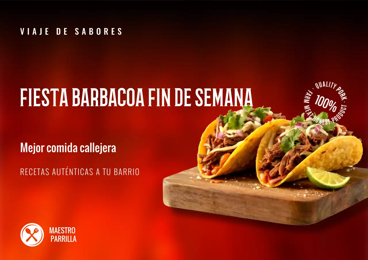 Cartel del carnaval de barbacoa de fin de semana