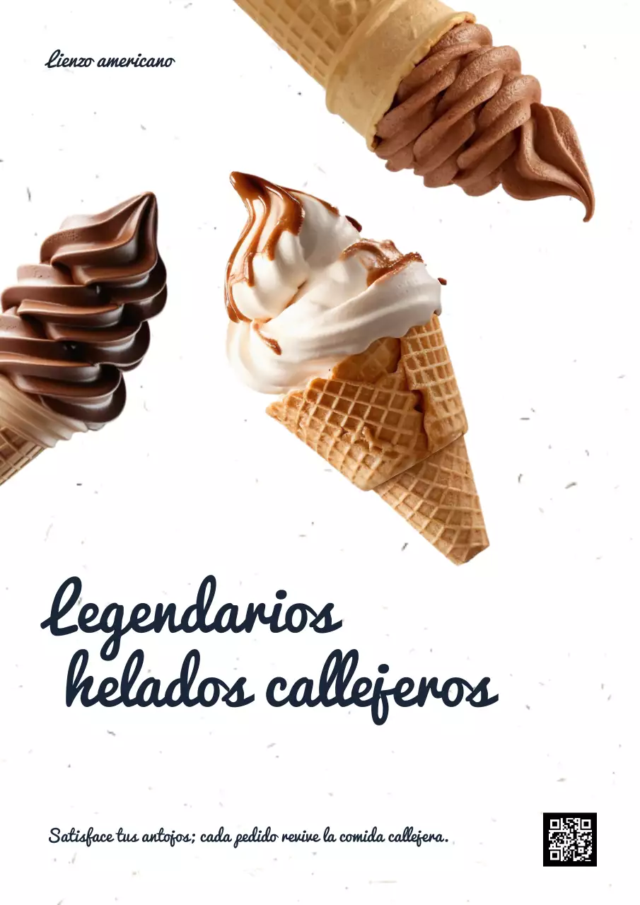 Cartel publicitario de helado moderno Mint