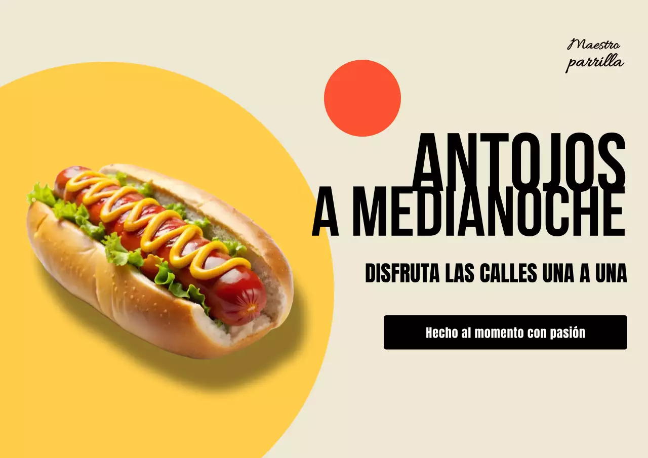 Póster Antojos de barbacoa de medianoche