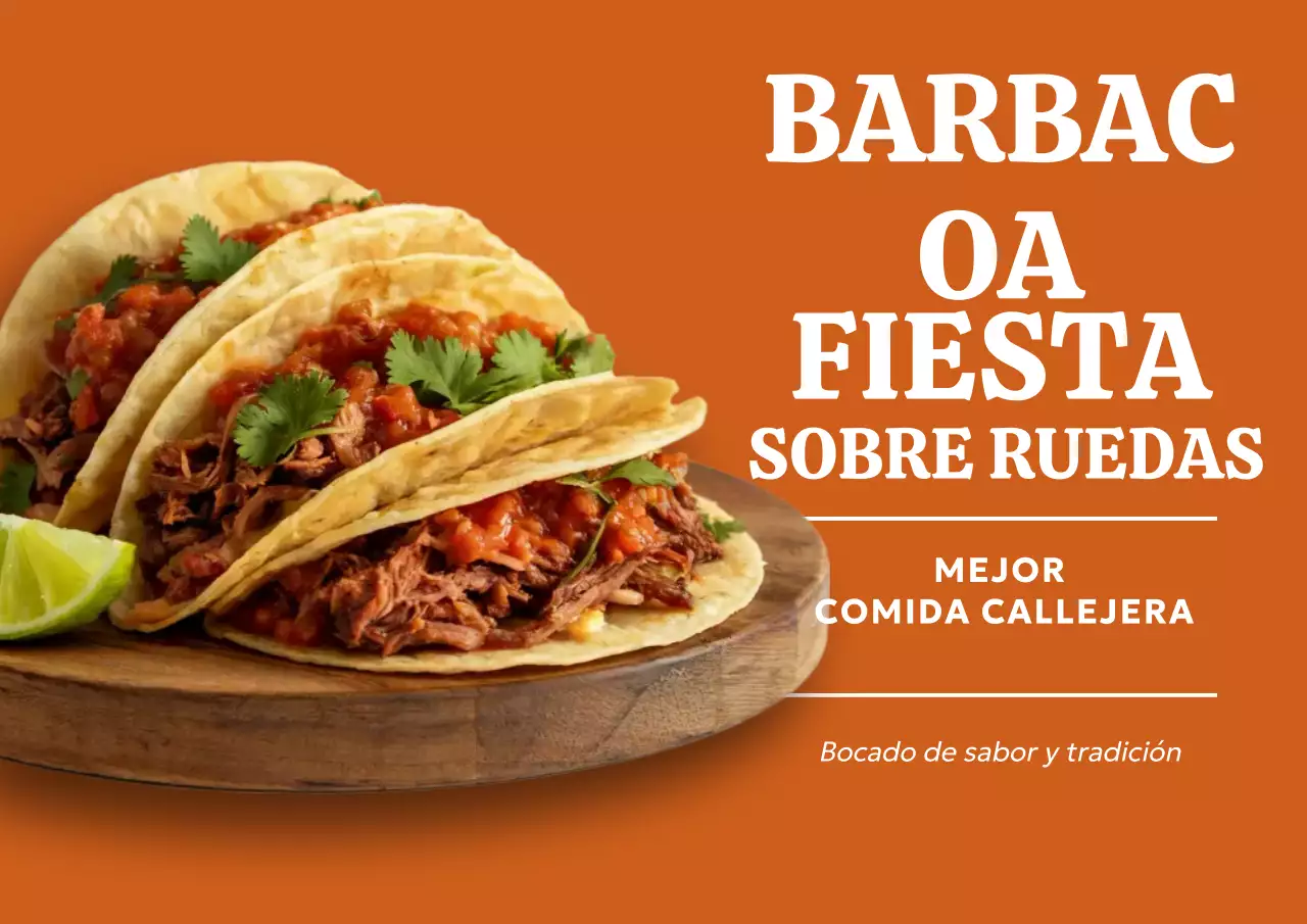 Póster de la Fiesta de la Barbacoa sobre Ruedas