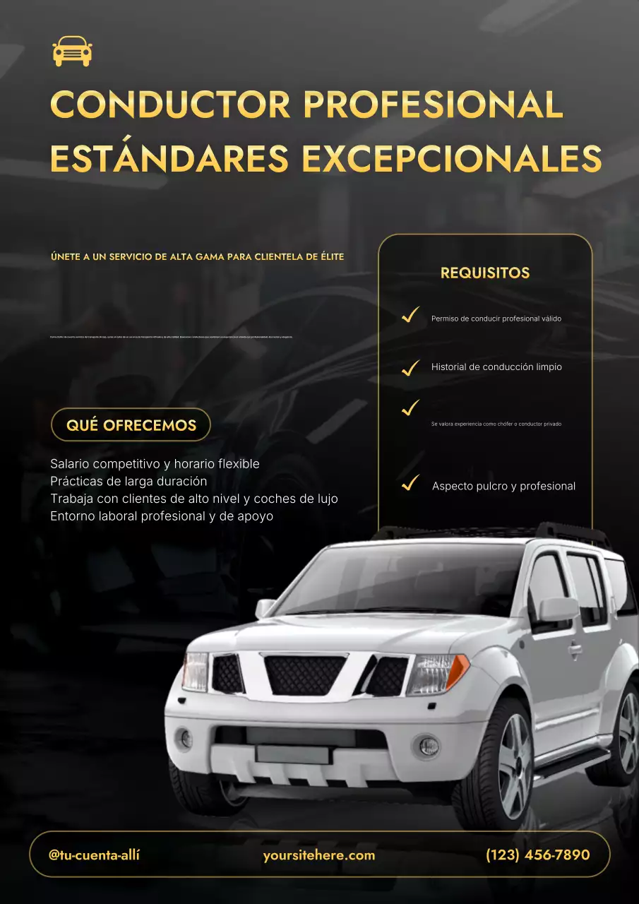 Cartel de reclutamiento negro y dorado