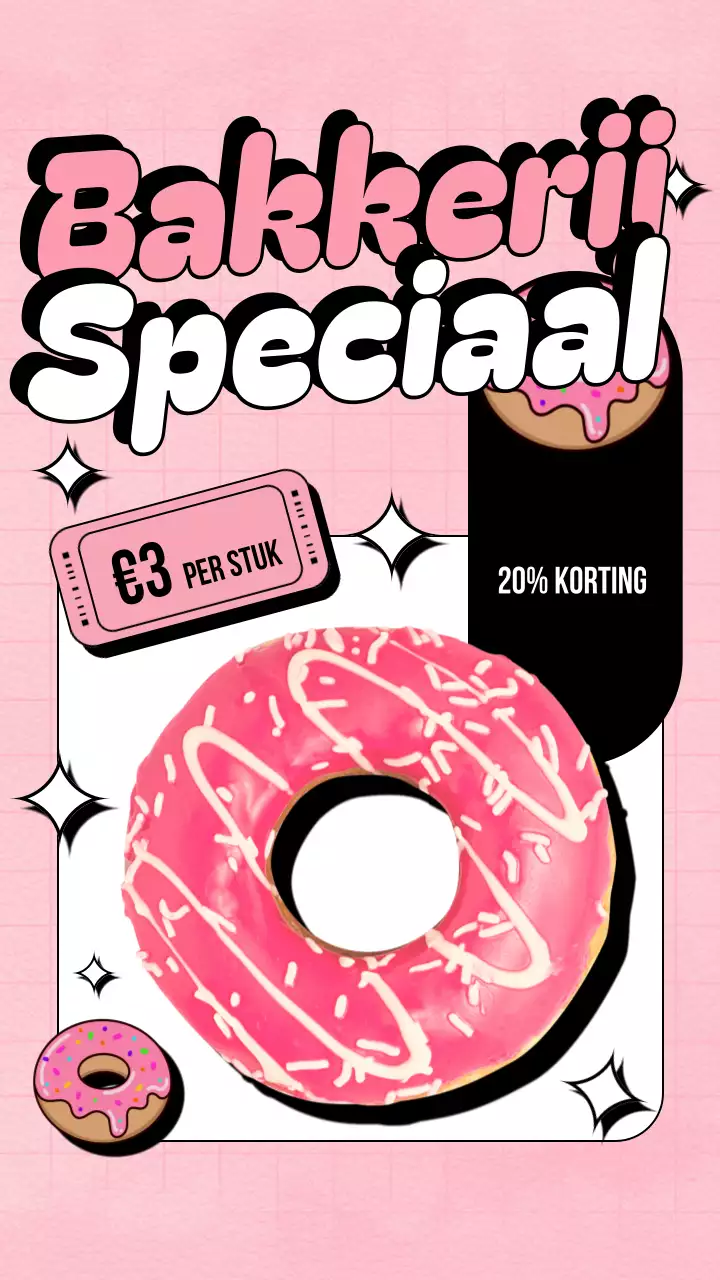 Instagram-bericht voor de promotie van Pink Retro Bakery