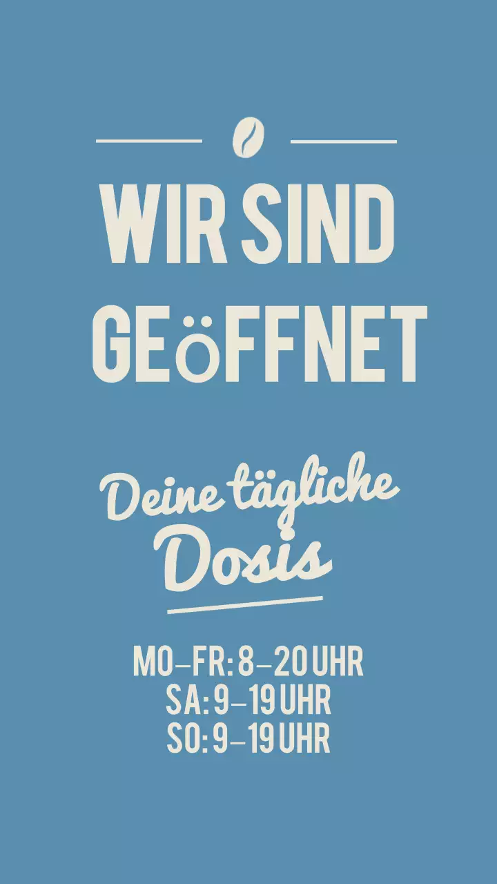 Blaue minimale Geschäftsankündigung