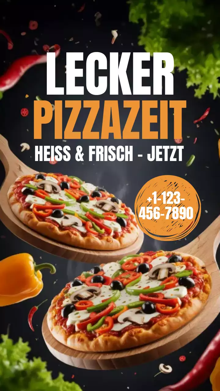 Werbung für Orange Bold Pizza auf Instagram