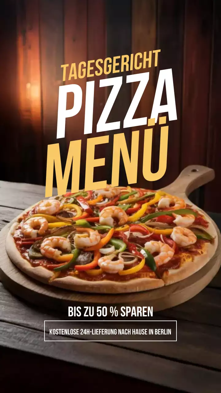 Instagram-Post zur Werbung für Brown Rustic Pizza