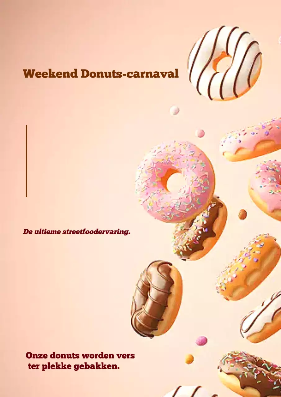 Beige trendy voedselpromotieposter