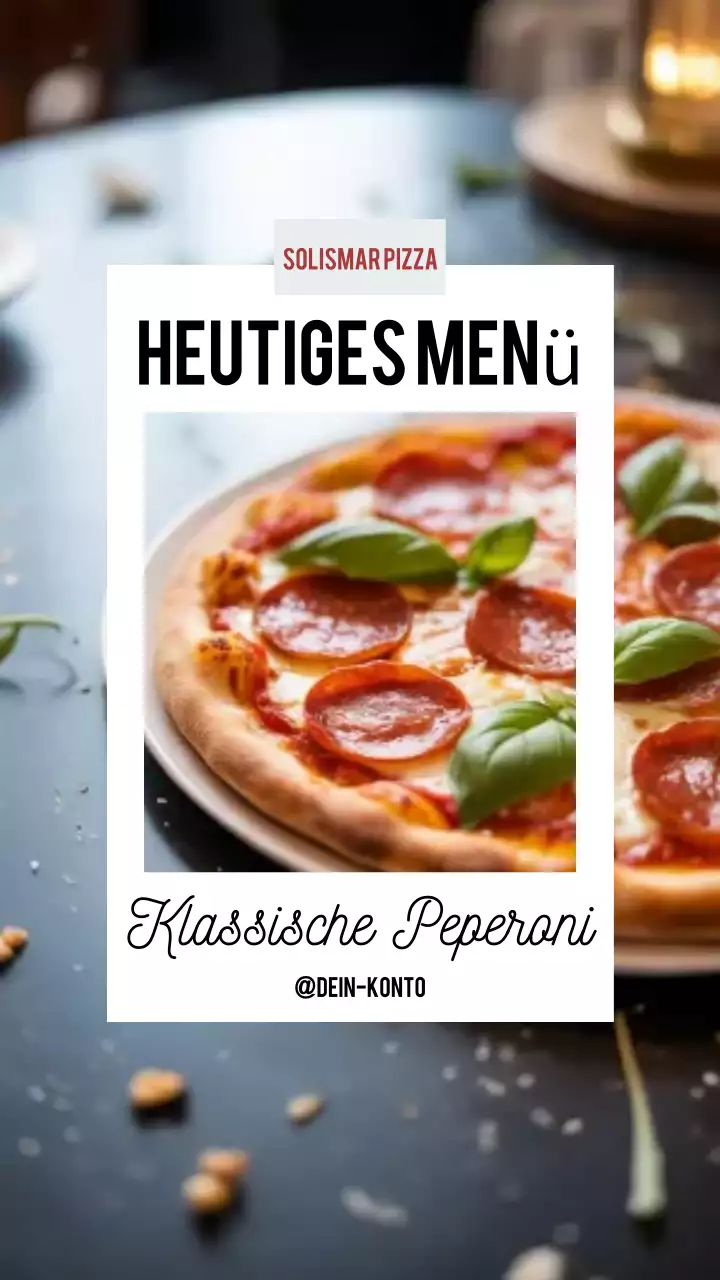 Red Classic Pizza Menü Instagram-Post