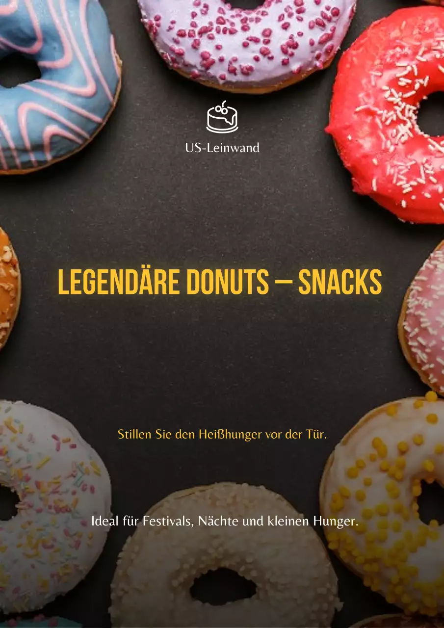 Buntes, modernes Donuts-Werbeplakat