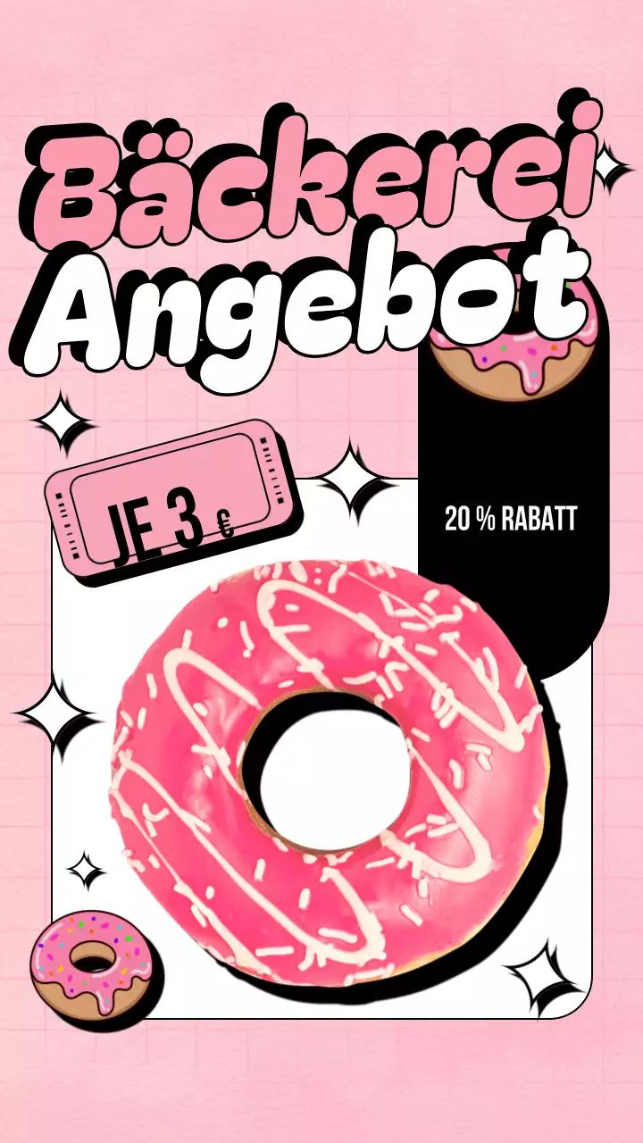 Instagram-Werbebeitrag zur Pink Retro Bakery