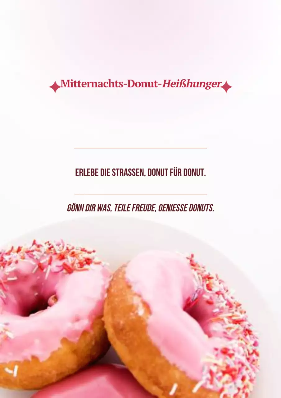 Rosa Retro Donuts Werbung Poster