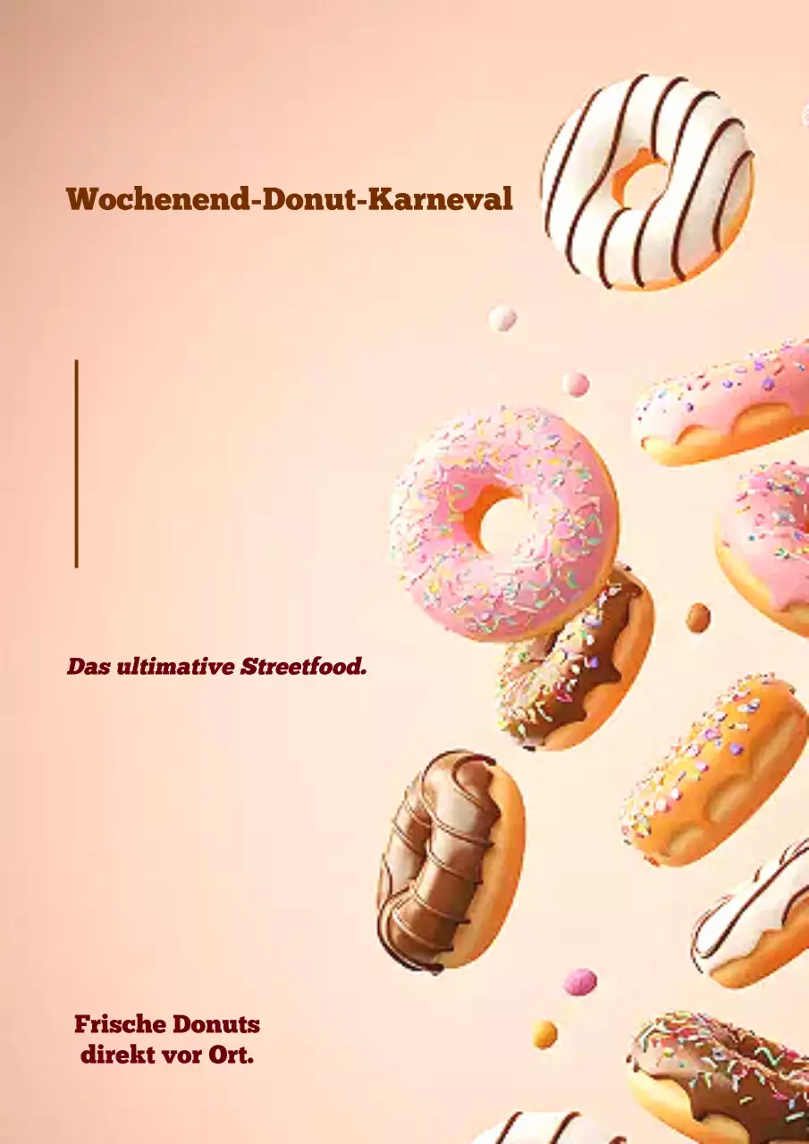 Beiges, trendiges Werbeplakat für Lebensmittel