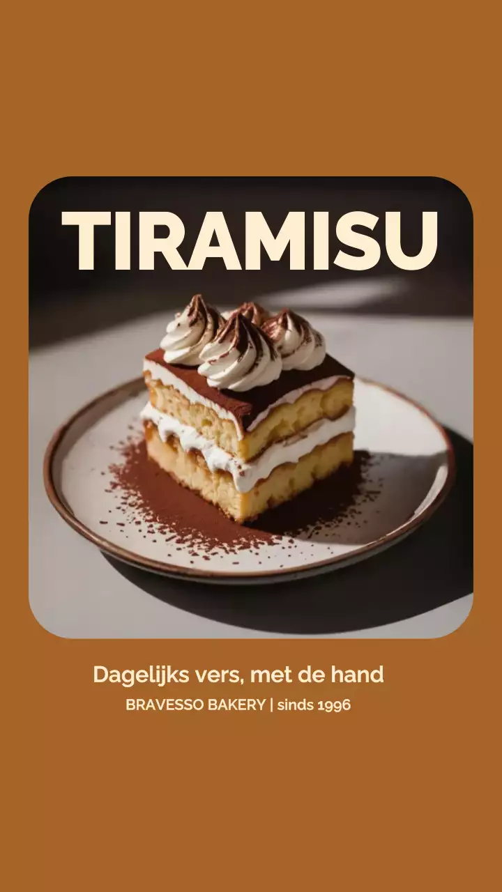 Bruine Klassieke Dessert Advertentie