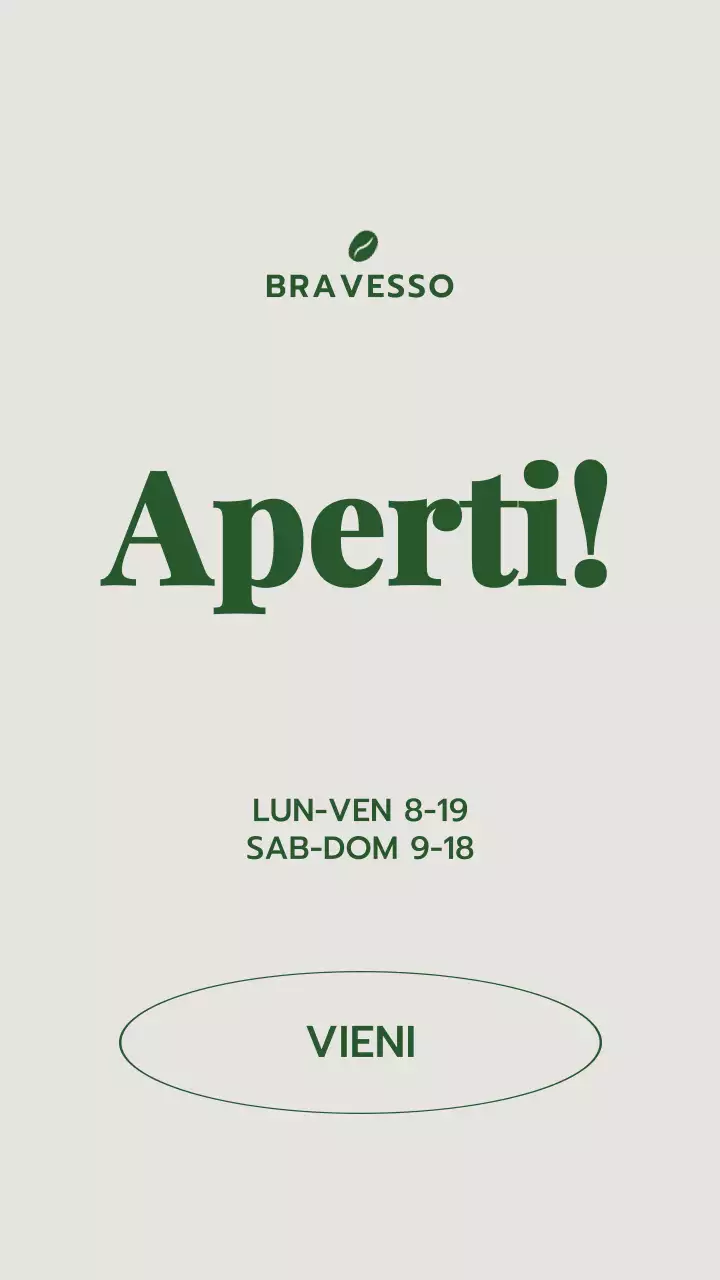 Annuncio di un'attività moderna e verde