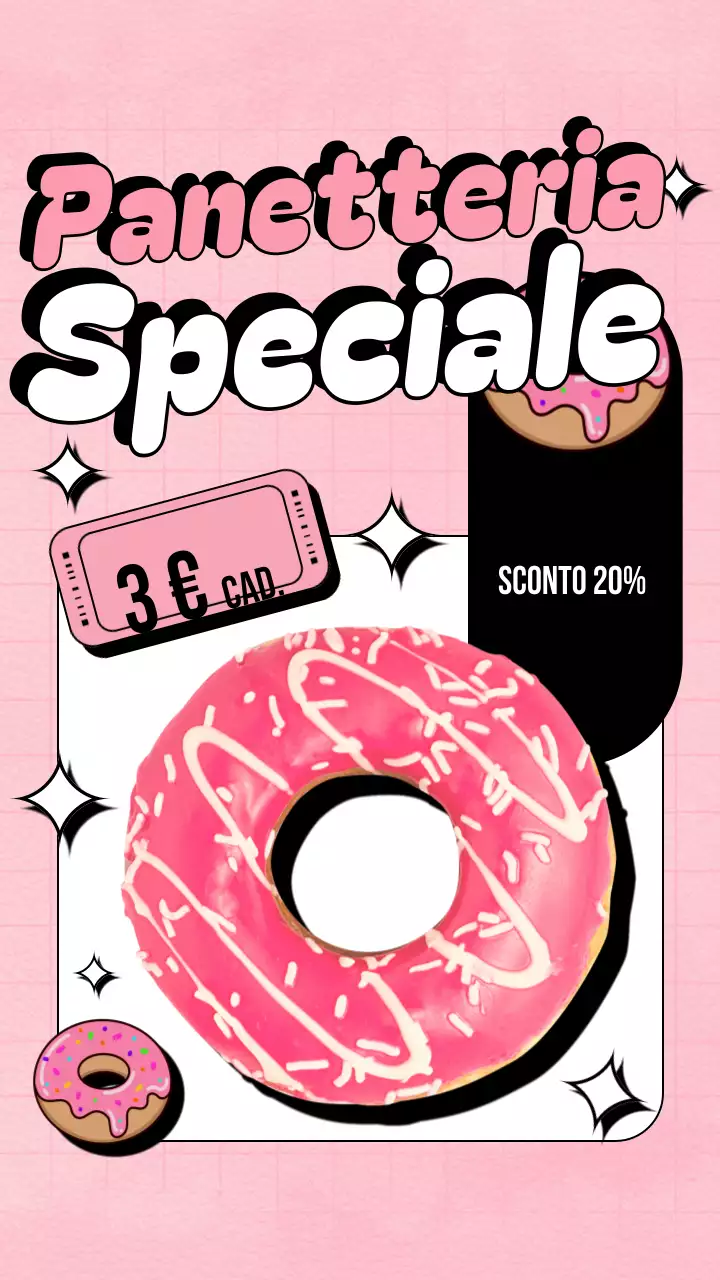 Post di Instagram sulla promozione della Pink Retro Bakery